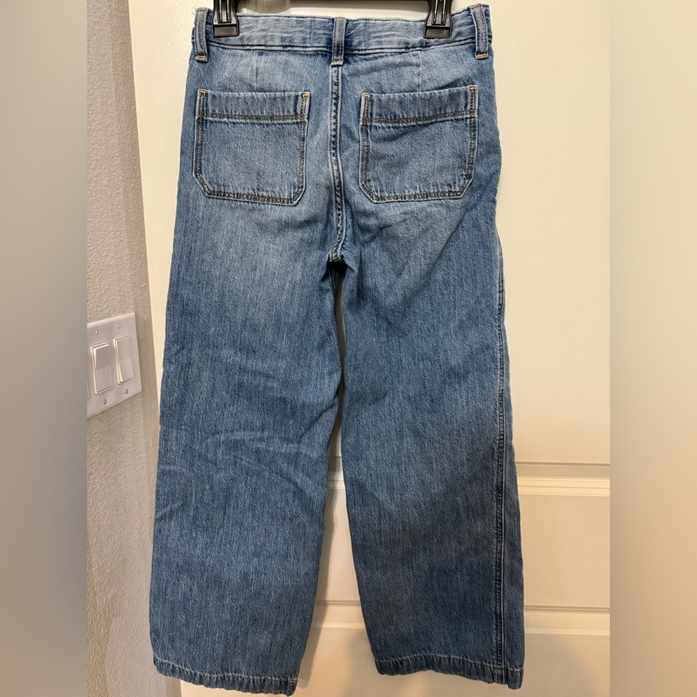 Abercrombie Kids Light Blue Hi rise wide leg Jeans Size 9/10 - Picture 2 of 4
